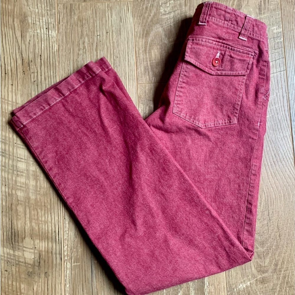 Sitwell Red Pants with Button Detail - SZ 4